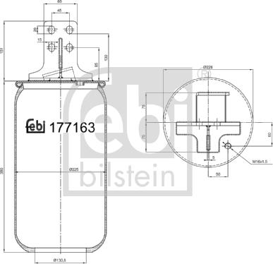 FEBI Bilstein 177163 - Soffietto, Sospensione pneumatica www.autoricambi360.it