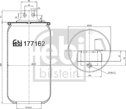 FEBI Bilstein 177162 - Soffietto, Sospensione pneumatica www.autoricambi360.it