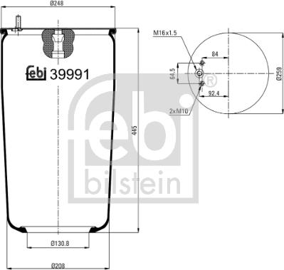 FEBI Bilstein 39991 - Soffietto, Sospensione pneumatica www.autoricambi360.it