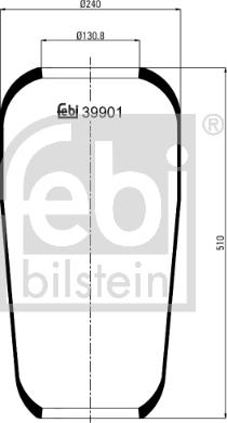 FEBI Bilstein 39901 - Soffietto, Sospensione pneumatica www.autoricambi360.it