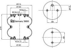 FEBI Bilstein 39093 - Soffietto, Sospensione pneumatica www.autoricambi360.it