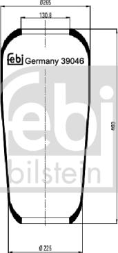 FEBI Bilstein 39046 - Soffietto, Sospensione pneumatica www.autoricambi360.it