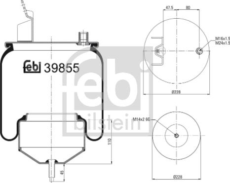 FEBI Bilstein 39855 - Soffietto, Sospensione pneumatica www.autoricambi360.it