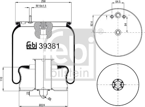 FEBI Bilstein 39381 - Soffietto, Sospensione pneumatica www.autoricambi360.it