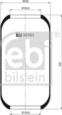 FEBI Bilstein 39383 - Soffietto, Sospensione pneumatica www.autoricambi360.it