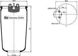 FEBI Bilstein 35494 - Soffietto, Sospensione pneumatica www.autoricambi360.it