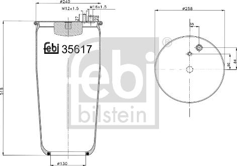 FEBI Bilstein 35617 - Soffietto, Sospensione pneumatica www.autoricambi360.it
