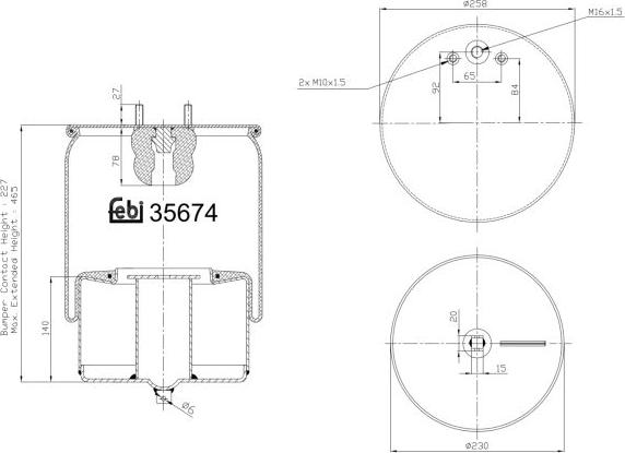 FEBI Bilstein 35674 - Soffietto, Sospensione pneumatica www.autoricambi360.it