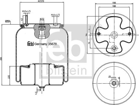 FEBI Bilstein 35678 - Soffietto, Sospensione pneumatica www.autoricambi360.it