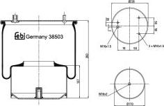 FEBI Bilstein 38503 - Soffietto, Sospensione pneumatica www.autoricambi360.it