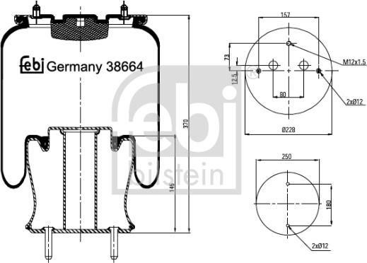 FEBI Bilstein 38664 - Soffietto, Sospensione pneumatica www.autoricambi360.it