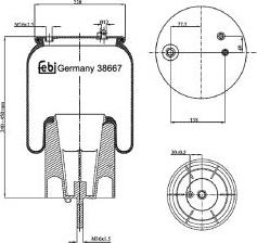 FEBI Bilstein 38667 - Soffietto, Sospensione pneumatica www.autoricambi360.it