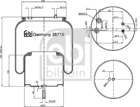 FEBI Bilstein 38719 - Soffietto, Sospensione pneumatica www.autoricambi360.it