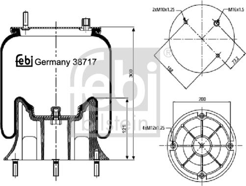 FEBI Bilstein 38717 - Soffietto, Sospensione pneumatica www.autoricambi360.it
