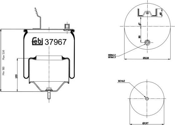 FEBI Bilstein 37967 - Soffietto, Sospensione pneumatica www.autoricambi360.it