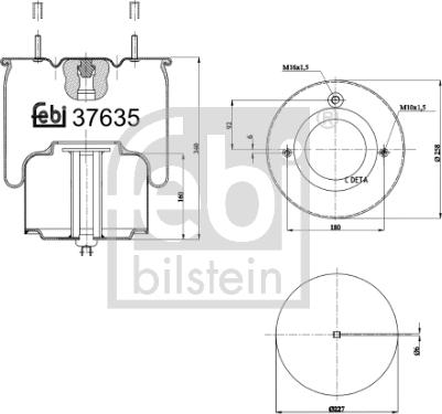FEBI Bilstein 37635 - Soffietto, Sospensione pneumatica www.autoricambi360.it