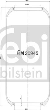 FEBI Bilstein 20945 - Soffietto, Sospensione pneumatica www.autoricambi360.it
