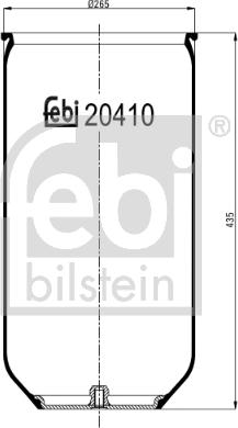 FEBI Bilstein 20410 - Soffietto, Sospensione pneumatica www.autoricambi360.it
