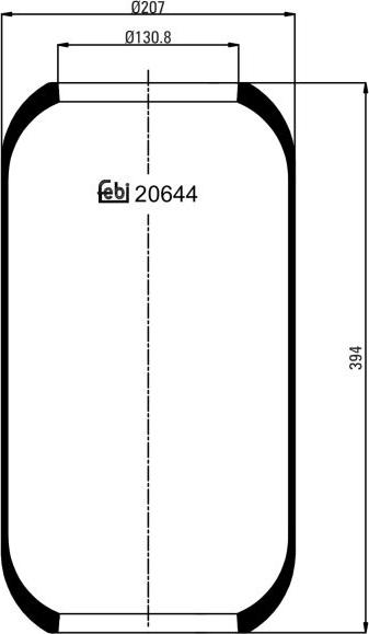 FEBI Bilstein 20644 - Soffietto, Sospensione pneumatica www.autoricambi360.it