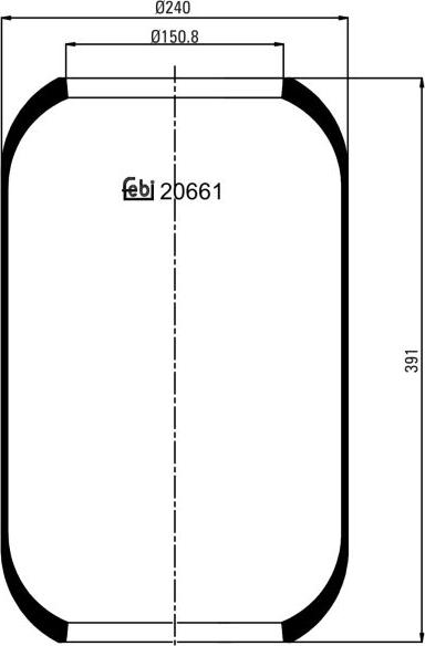 FEBI Bilstein 20661 - Soffietto, Sospensione pneumatica www.autoricambi360.it