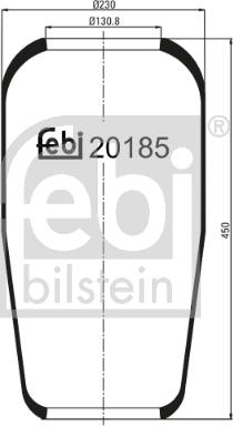 FEBI Bilstein 20185 - Soffietto, Sospensione pneumatica www.autoricambi360.it