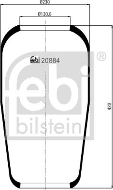 FEBI Bilstein 20884 - Soffietto, Sospensione pneumatica www.autoricambi360.it