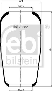 FEBI Bilstein 20882 - Soffietto, Sospensione pneumatica www.autoricambi360.it