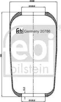 FEBI Bilstein 20786 - Soffietto, Sospensione pneumatica www.autoricambi360.it