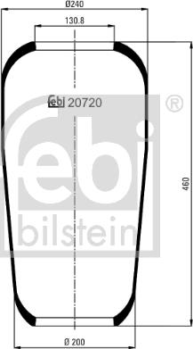 FEBI Bilstein 20720 - Soffietto, Sospensione pneumatica www.autoricambi360.it