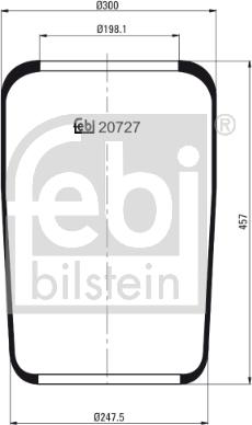 FEBI Bilstein 20727 - Soffietto, Sospensione pneumatica www.autoricambi360.it