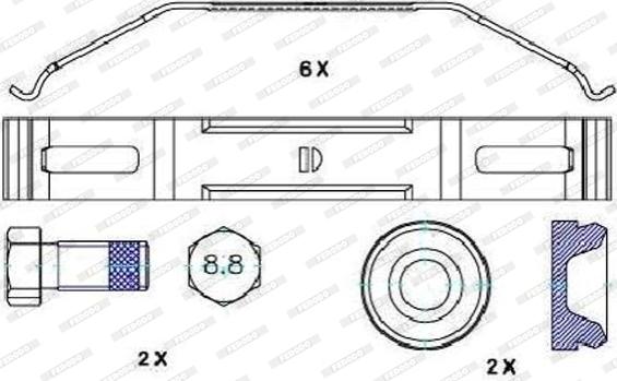 Ferodo FAC166 - Kit accessori, Pastiglia freno www.autoricambi360.it