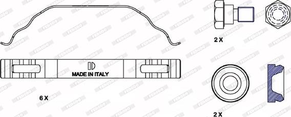 Ferodo FAC173 - Kit accessori, Pastiglia freno www.autoricambi360.it