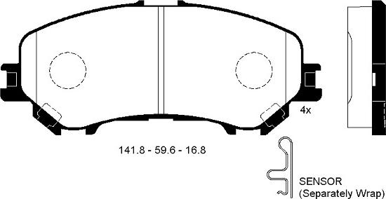 Samko 5SP1975 - Kit pastiglie freno, Freno a disco www.autoricambi360.it