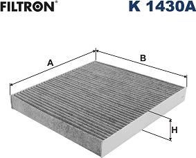 Filtron K 1430A - Filtro, Aria abitacolo www.autoricambi360.it