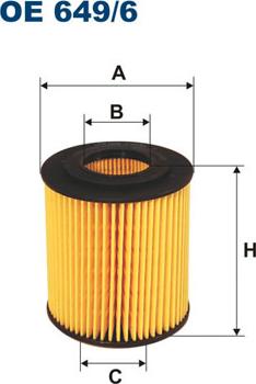 Filtron OE649/6 - Filtro olio www.autoricambi360.it