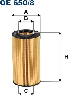 Filtron OE650/8 - Filtro olio www.autoricambi360.it