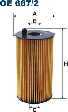 Filtron OE667/2 - Filtro olio www.autoricambi360.it