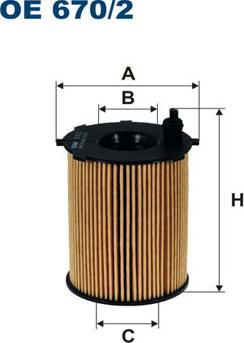 Filtron OE670/2 - Filtro olio www.autoricambi360.it