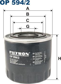 Filtron OP594/2 - Filtro olio www.autoricambi360.it