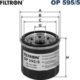Filtron OP 595/5 - Filtro olio www.autoricambi360.it