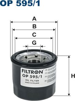 Filtron OP595/1 - Filtro olio www.autoricambi360.it