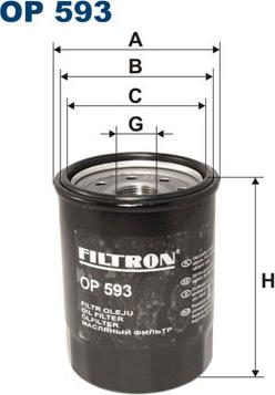 Filtron OP593 - Filtro olio www.autoricambi360.it