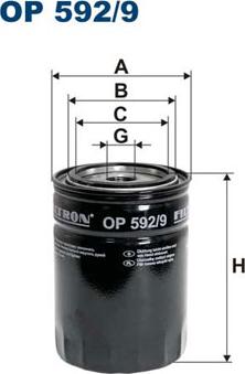 Filtron OP592/9 - Filtro olio www.autoricambi360.it