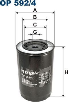 Filtron OP592/4 - Filtro olio www.autoricambi360.it