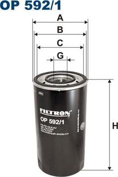 Filtron OP592/1 - Filtro olio www.autoricambi360.it