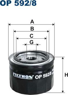 Filtron OP592/8 - Filtro olio www.autoricambi360.it