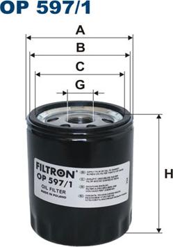 Filtron OP597/1 - Filtro olio www.autoricambi360.it