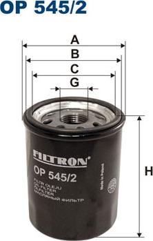 Filtron OP545/2 - Filtro olio www.autoricambi360.it