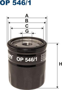 Filtron OP546/1 - Filtro olio www.autoricambi360.it