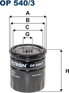 Filtron OP540/3 - Filtro olio www.autoricambi360.it